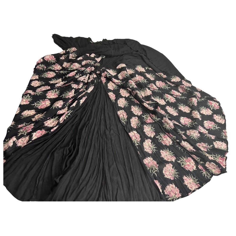 Starina Black Floral Maxi Vintage Dress - Picture 11 of 16